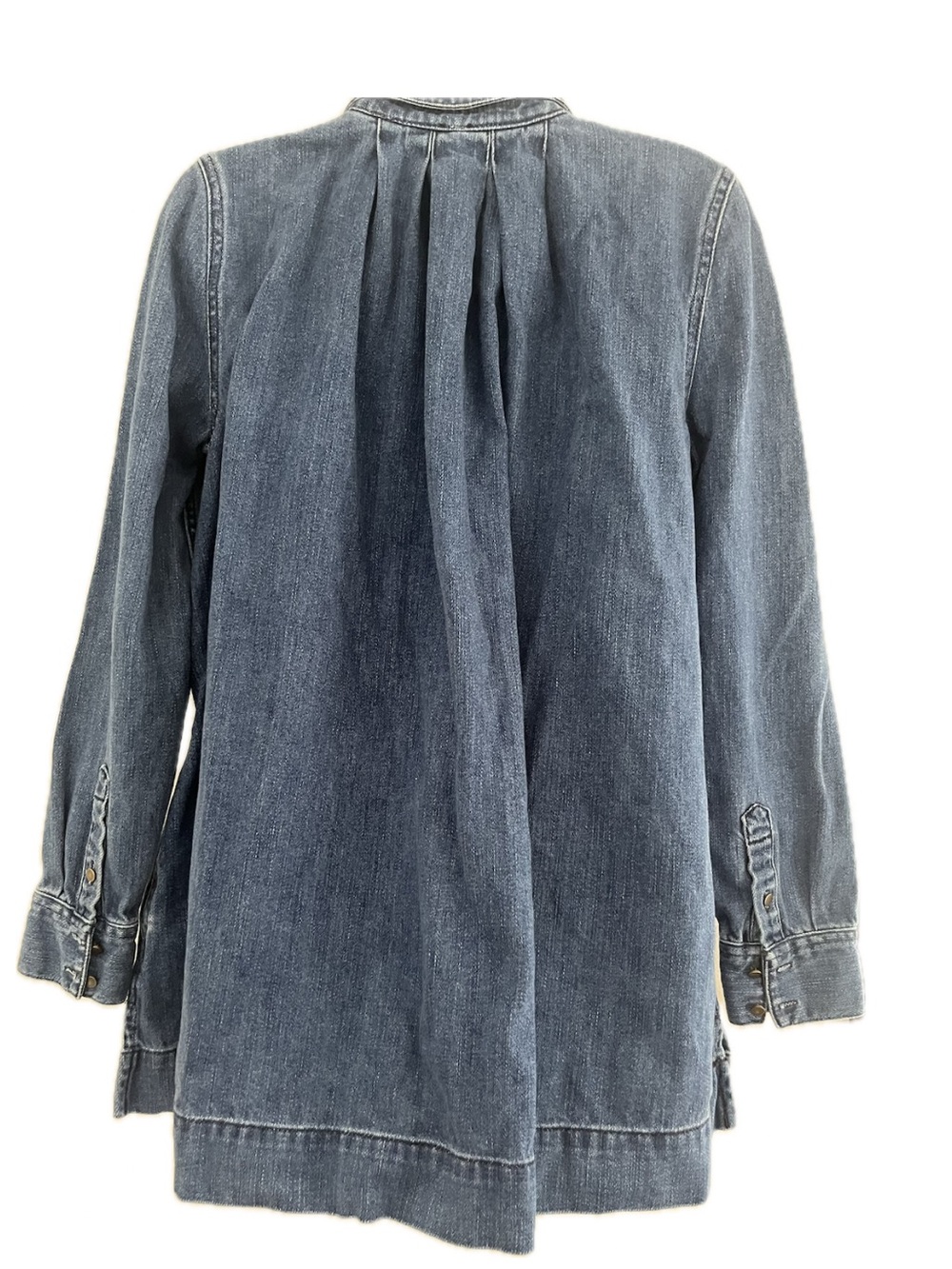 Free People Baby Blues Denim Pintuck Babydoll Tunic Top Dress XS - Picture 3 of 11